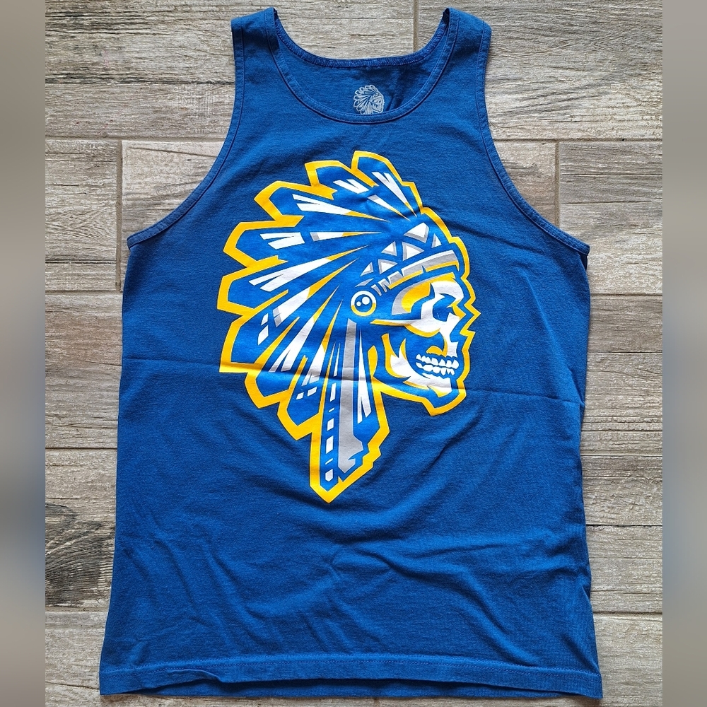 SAVS Brand Royal Blue Graphic Tank Top. Inspired By The Golden State Warriors